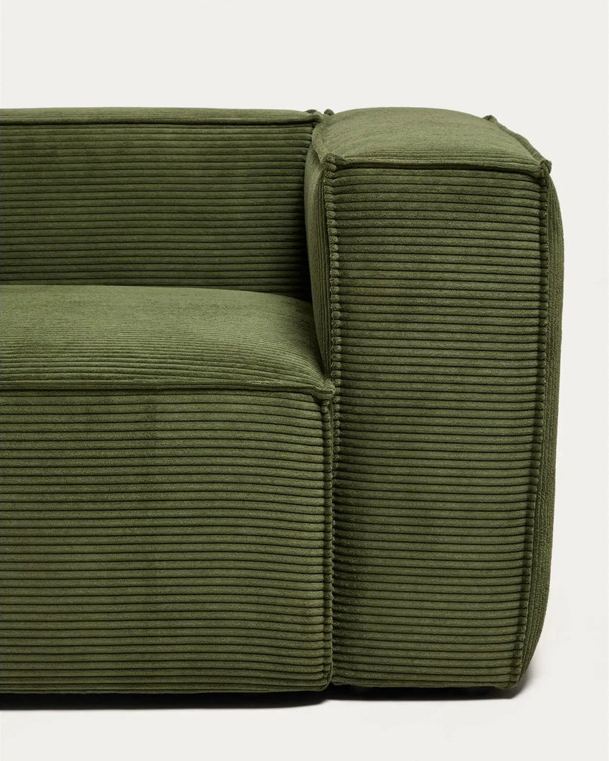 5-Sitzer-Ecksofa Blok mit Randmodul links in Cord oder Chenille, 255 x 320 cm, FSC Mix Credit von Kave Home – Bild 4