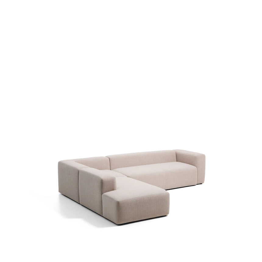 5-Sitzer-Ecksofa Blok mit Randmodul links in beiger Chenille, 255 x 320 cm, FSC Mix Credit von Kave Home – Bild 4