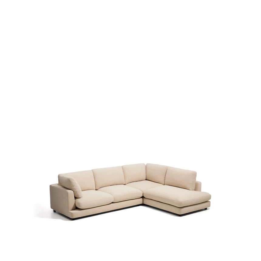 5-Sitzer-Ecksofa Gala mit Randmodul rechts aus beiger Chenille, FSC Mix Credit, 300 x 225 cm von Kave Home – Bild 3