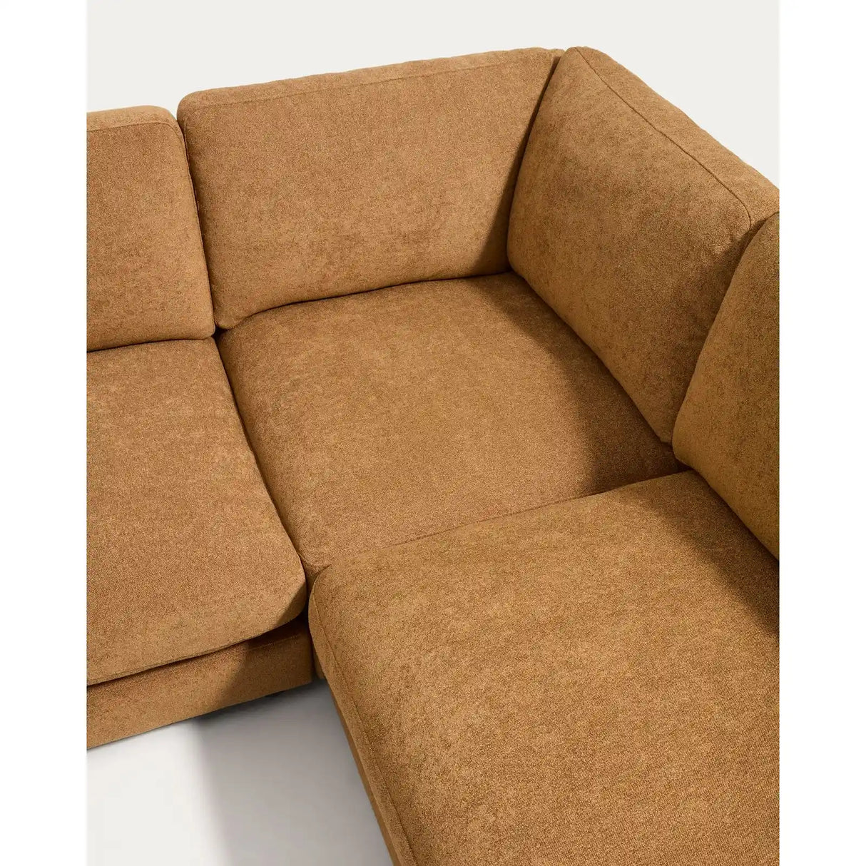 5-Sitzer-Ecksofa Gala mit Randmodul rechts aus senfgelbem Microbouclé, FSC Mix Credit, 300 x 225 cm von Kave Home – Bild 5