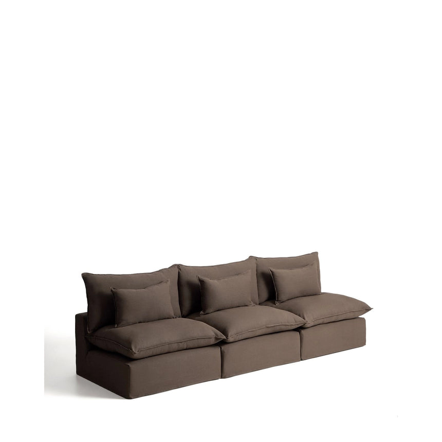 5-Sitzer-Modularsofa Anarela mit abnehmbarem Bezug aus 100 % Leinen in Taupe, 330 cm, FSC Mix Credit von Kave Home – Bild 4