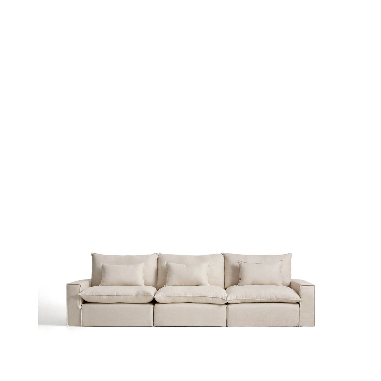 5-Sitzer-Modularsofa Anarela mit abnehmbarem Bezug aus Leinen und Viskose, 370 cm, FSC Mix Credit von Kave Home – Bild 1