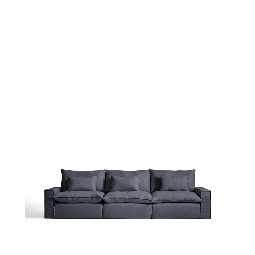 5-Sitzer-Modularsofa Anarela mit abnehmbarem Bezug aus Leinen und Viskose in Dunkelgrau, 370 cm, FSC Mix Credit von Kave Home – Bild 1