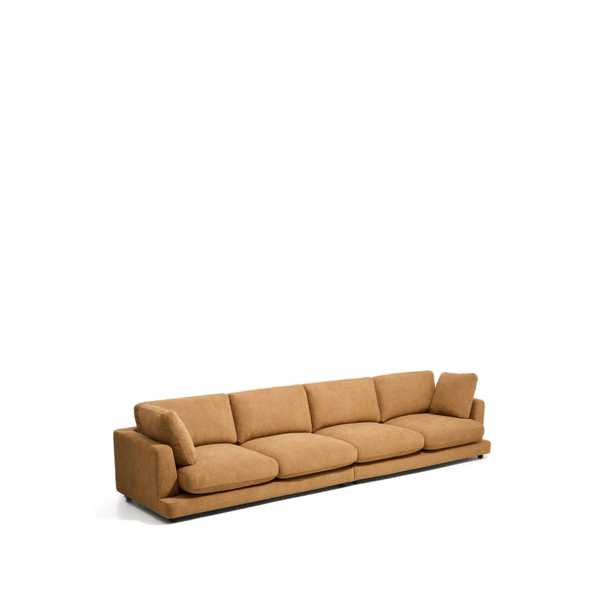 6-Sitzer-Sofa Gala aus senfgelbem Microbouclé, FSC Mix Credit, 390 cm von Kave Home – Bild 3