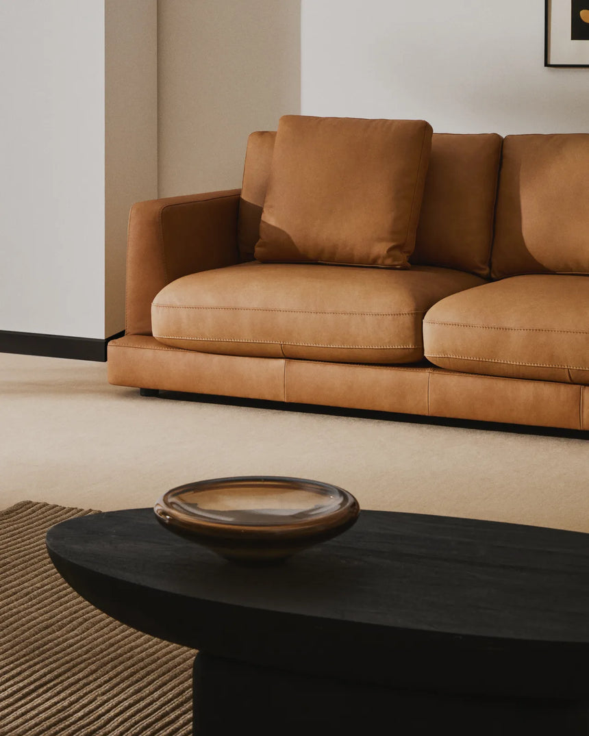 6-Sitzer-Sofa Gala in braunem Leder, 390 cm von Kave Home – Produktbild 3