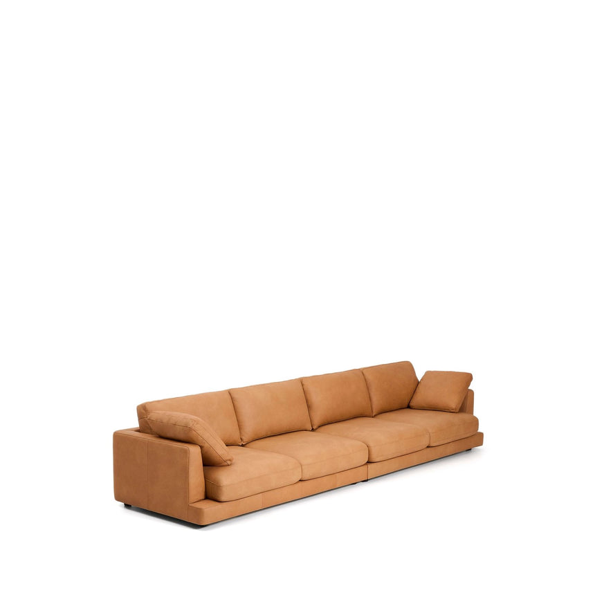 6-Sitzer-Sofa Gala in braunem Leder, 390 cm von Kave Home – Produktbild 5