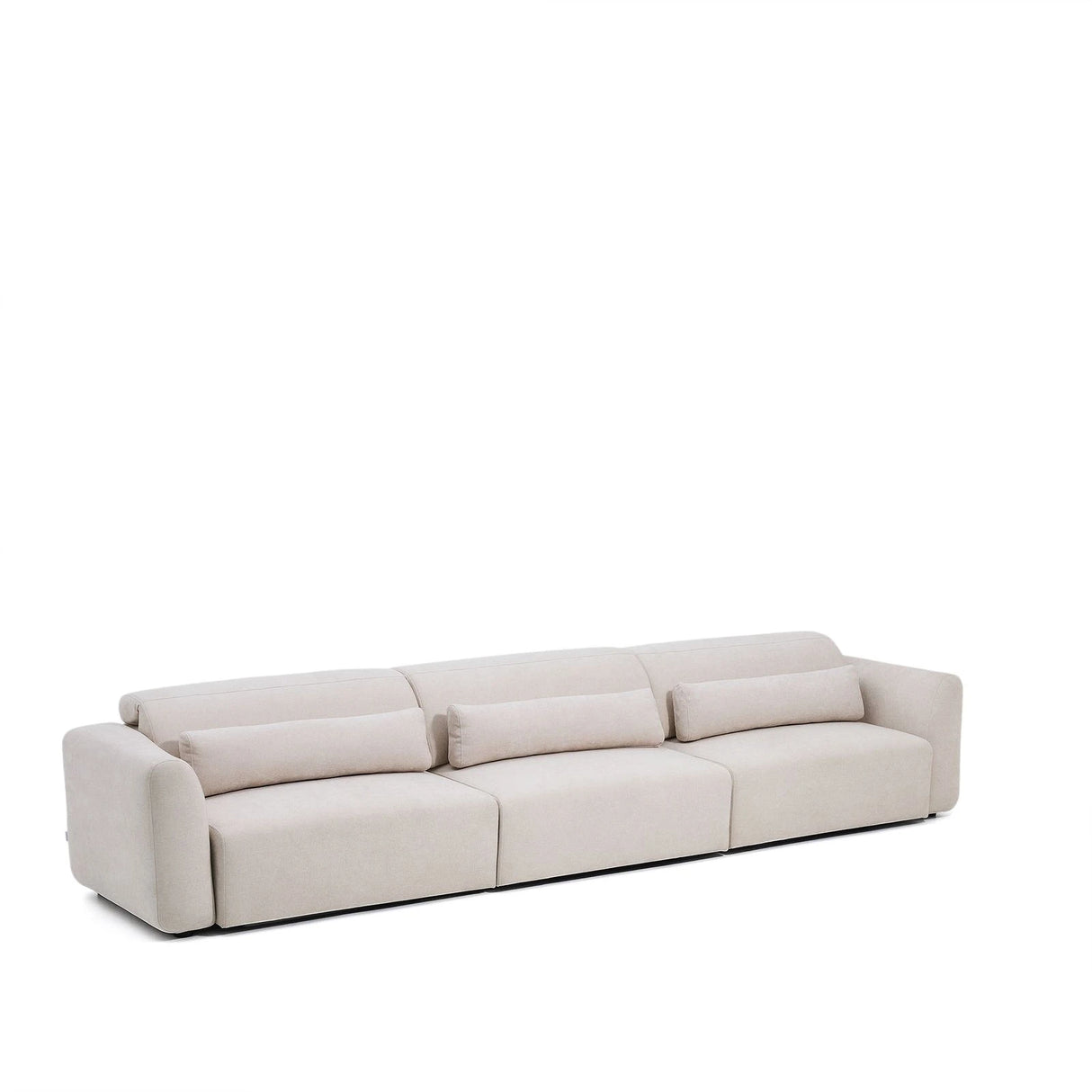 6-Sitzer-Sofa Lares mit elektrisch ausfahrbaren Sitzen und verstellbarer Kopfstütze in beiger Chenille, 410 cm von Kave Home – Produktbild 8