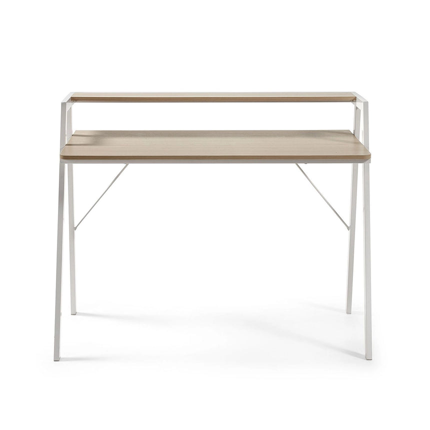 Aarhus Tisch Melamin natur und Beine aus Stahl mit weißem Finish 115 x 60 cm von Kave Home – Bild 5