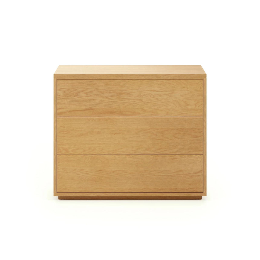Abilen Kommode mit 3 Schubladen aus Eichenfurnier 90 x 75 cm FSC 100% von Kave Home – Bild 1