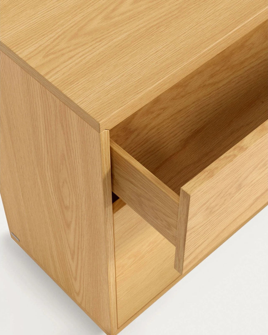 Abilen Kommode mit 3 Schubladen aus Eichenfurnier 90 x 75 cm FSC 100% von Kave Home – Bild 9