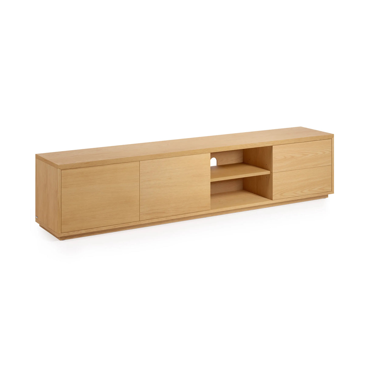 Abilen TV-Schrank 2 Türen und 2 Schubladen aus Eichenfurnier 200 x 44 cm FSC 100% von Kave Home – Produktbild 8