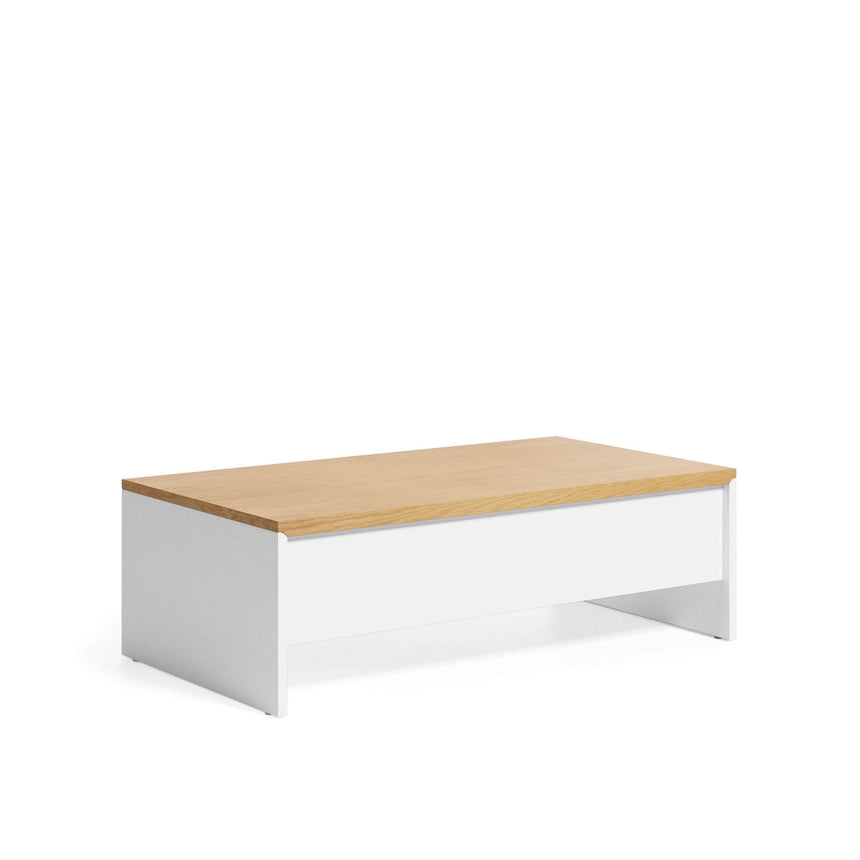 Abilen höhenverstellbarer Couchtisch aus Eichenfurnier 110 x 60 cm FSC 100% von Kave Home – Bild 4