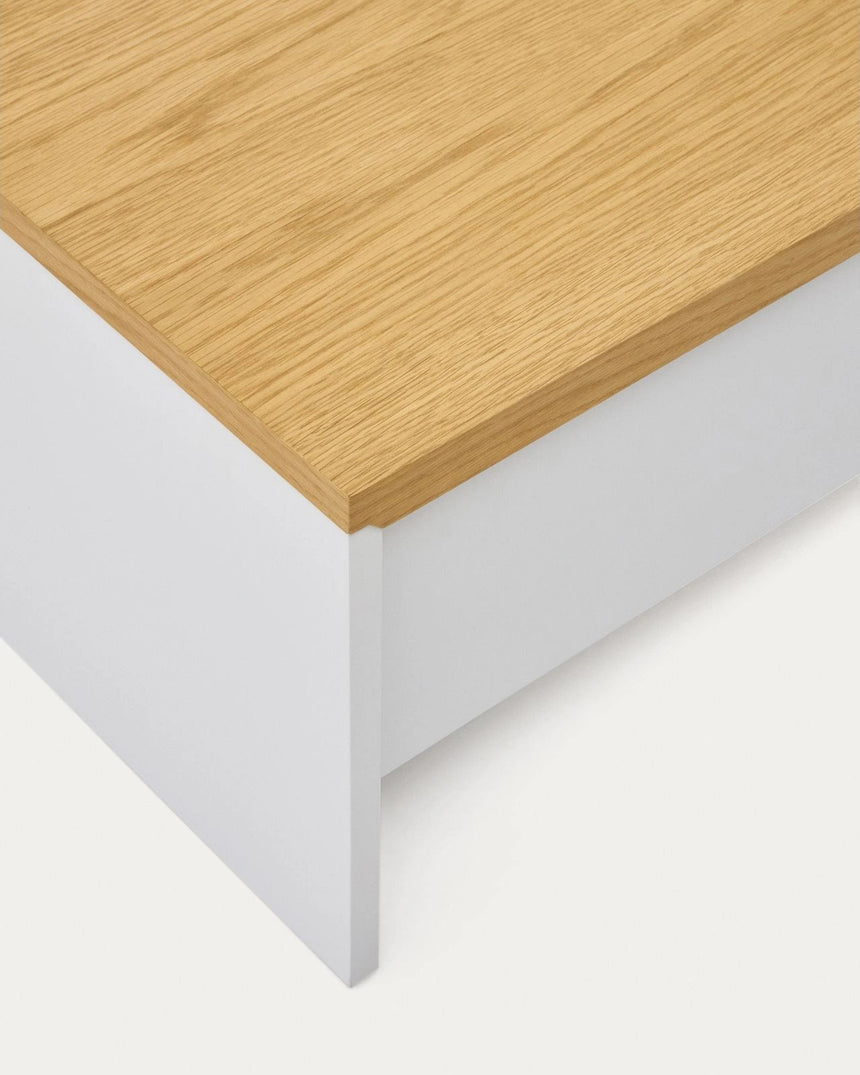 Abilen höhenverstellbarer Couchtisch aus Eichenfurnier 110 x 60 cm FSC 100% von Kave Home – Bild 6