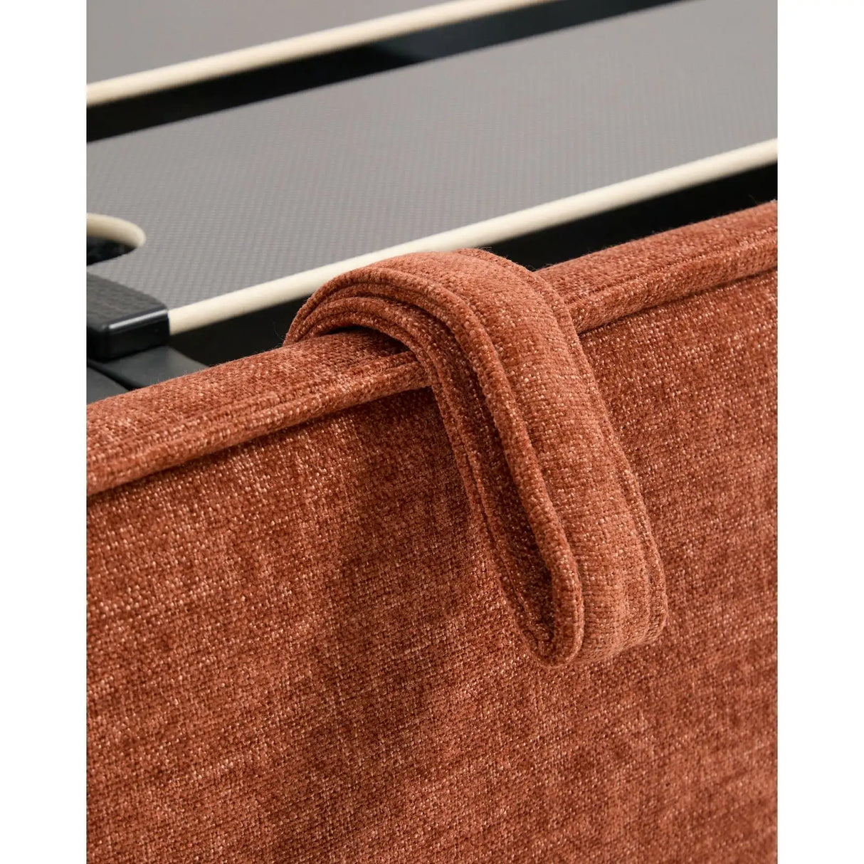 Abziehbares Bett Arvian aus terrakottafarbener Chenille mit Klappbettkasten für eine Matratze von 160 x 200 cm von Kave Home – Bild 11