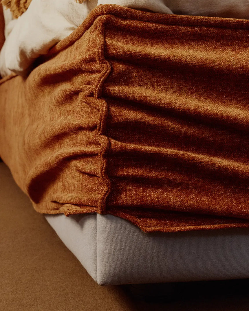 Abziehbares Bett Arvian aus terrakottafarbener Chenille mit Klappbettkasten für eine Matratze von 160 x 200 cm von Kave Home – Bild 4