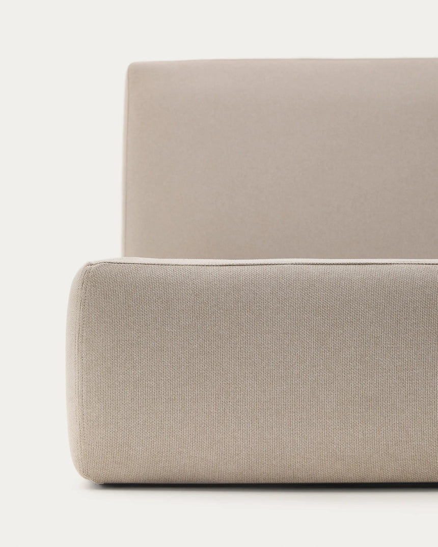 Abziehbares Bett Blok beige für eine 160 x 200 cm große Matratze FSC Mix Credit von Kave Home – Produktbild 1