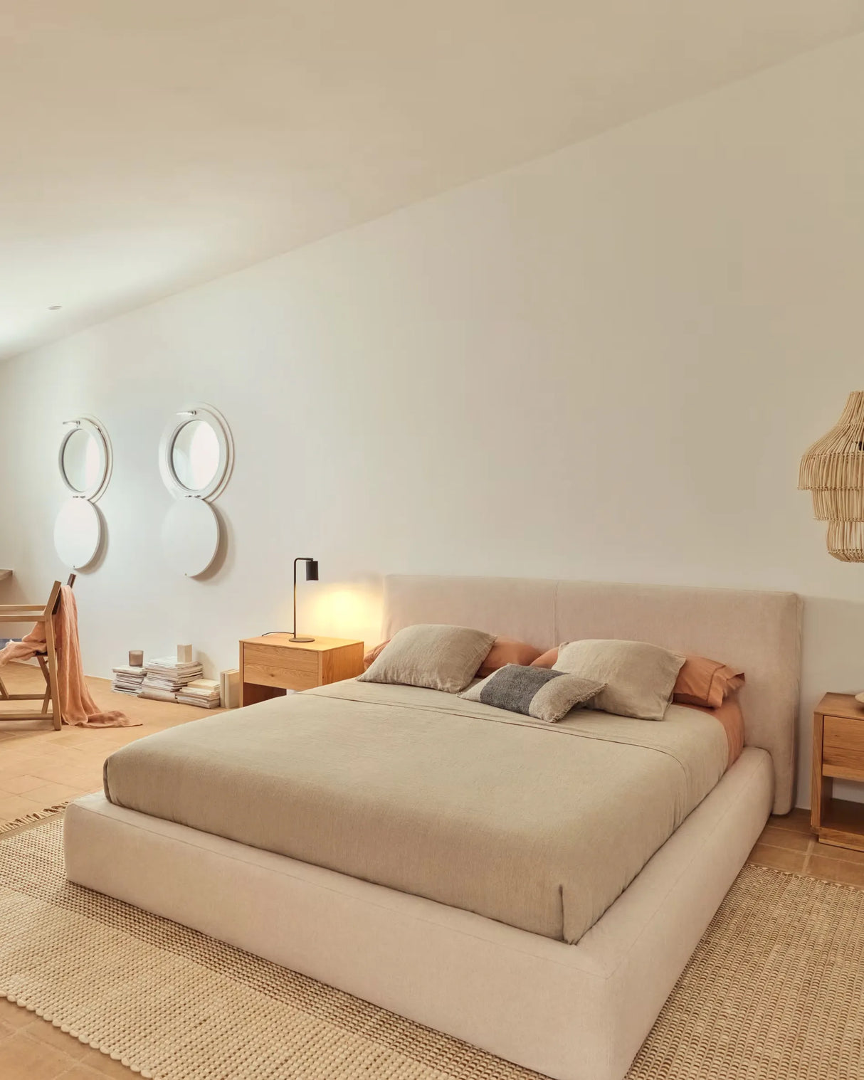 Abziehbares Bett Blok beige für eine 160 x 200 cm große Matratze FSC Mix Credit von Kave Home – Produktbild 7