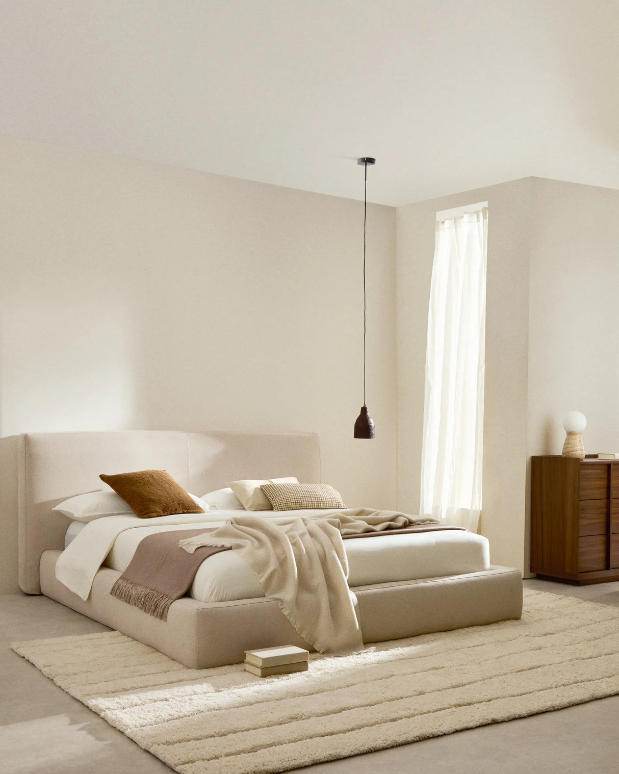 Abziehbares Bett Blok beige für eine 180 x 200 cm große Matratze FSC Mix Credit von Kave Home – Produktbild 7