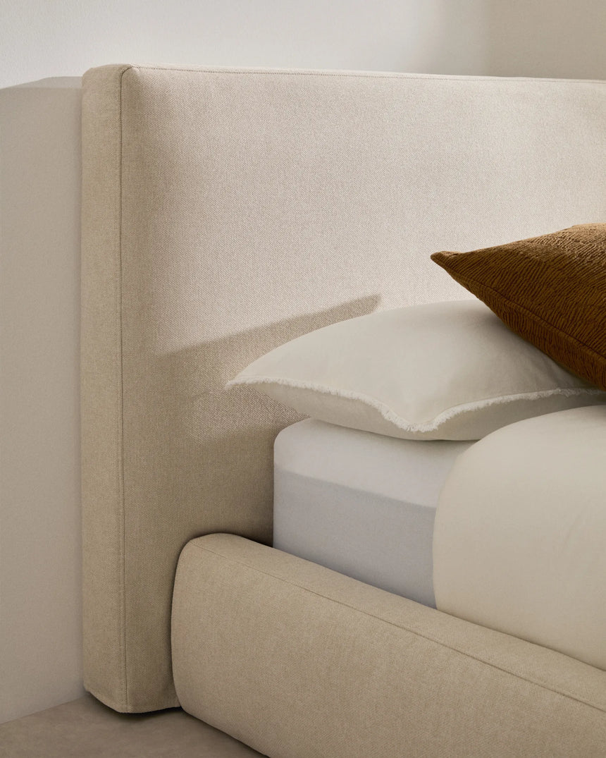 Abziehbares Bett Blok beige für eine 180 x 200 cm große Matratze FSC Mix Credit von Kave Home – Produktbild 8