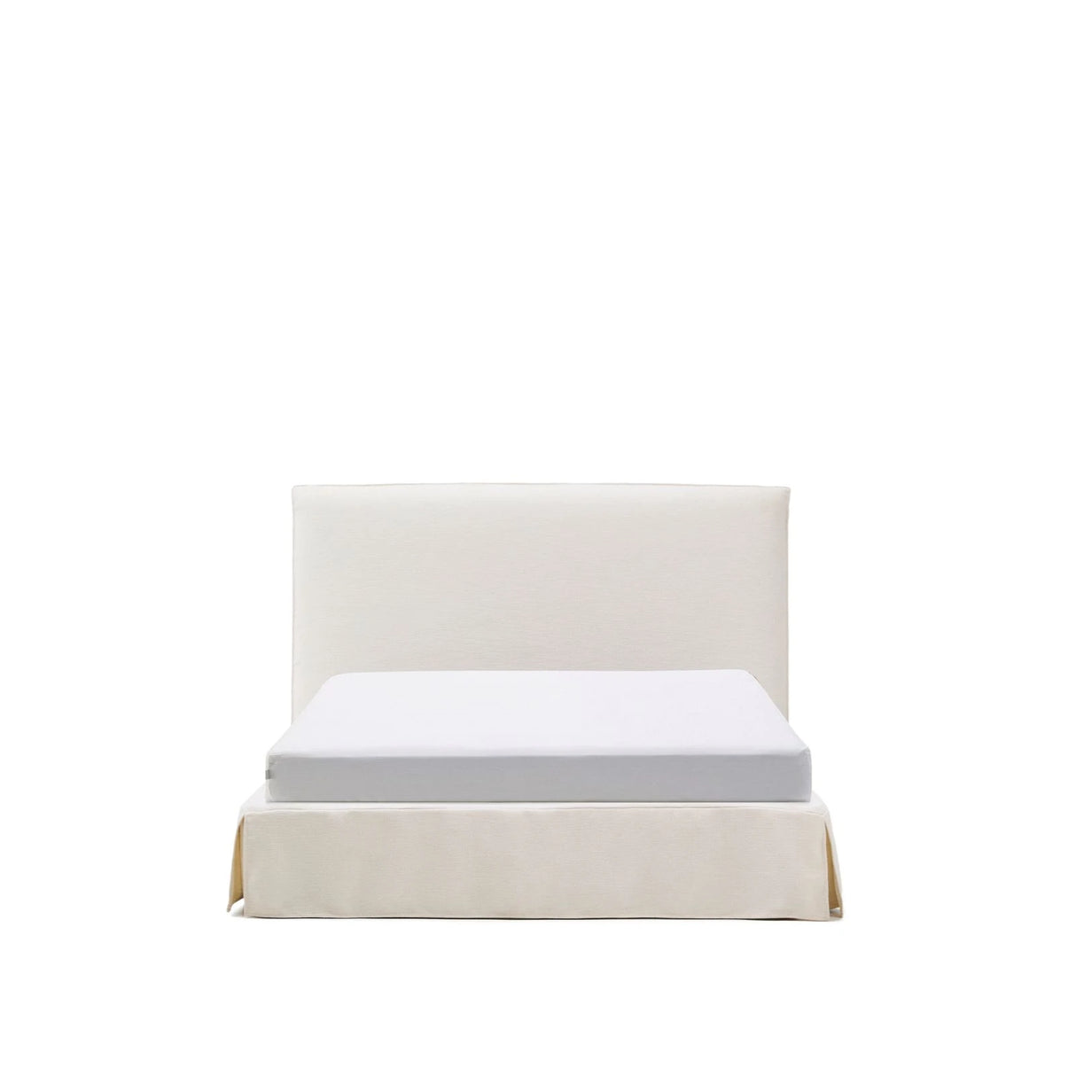 Abziehbares Bett Jaira in weißer Chenille für Matratzengröße 160 x 200 cm, FSC Mix Credit von Kave Home – Produktbild 1