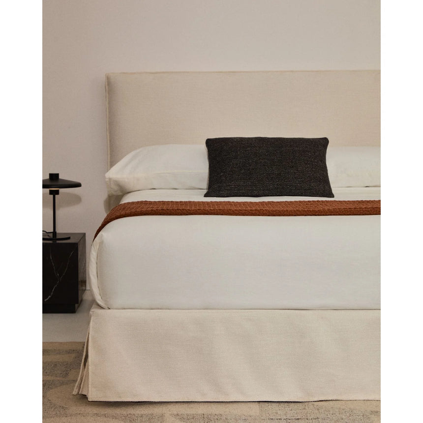Abziehbares Bett Jaira in weißer Chenille für Matratzengröße 160 x 200 cm, FSC Mix Credit von Kave Home – Produktbild 2