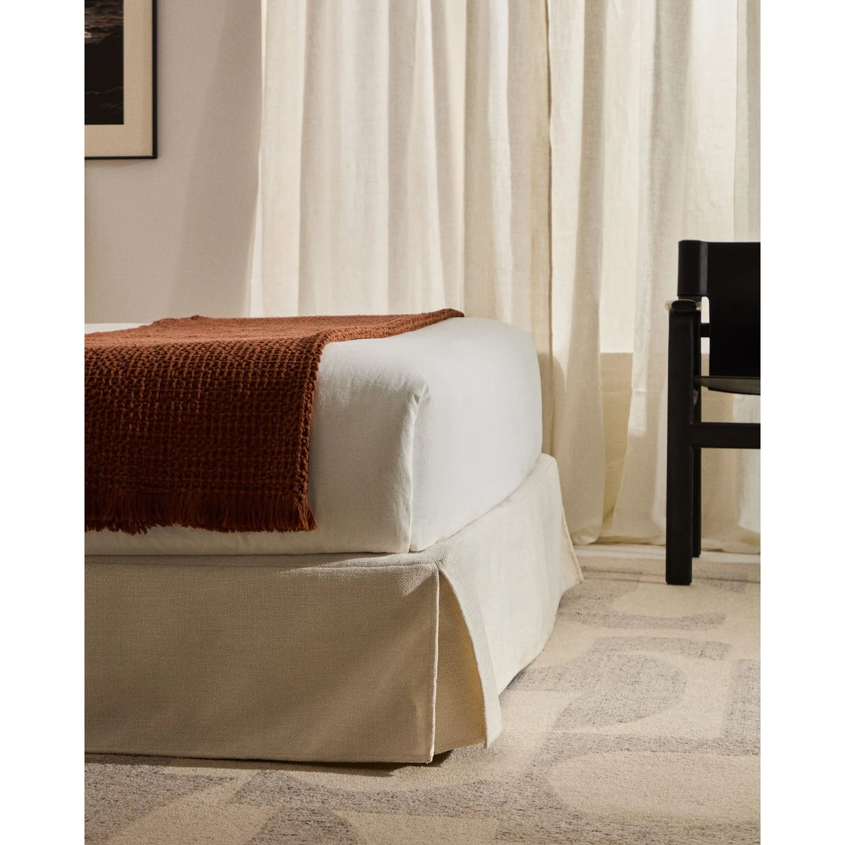 Abziehbares Bett Jaira in weißer Chenille für Matratzengröße 180 x 200 cm, FSC Mix Credit von Kave Home – Produktbild 3