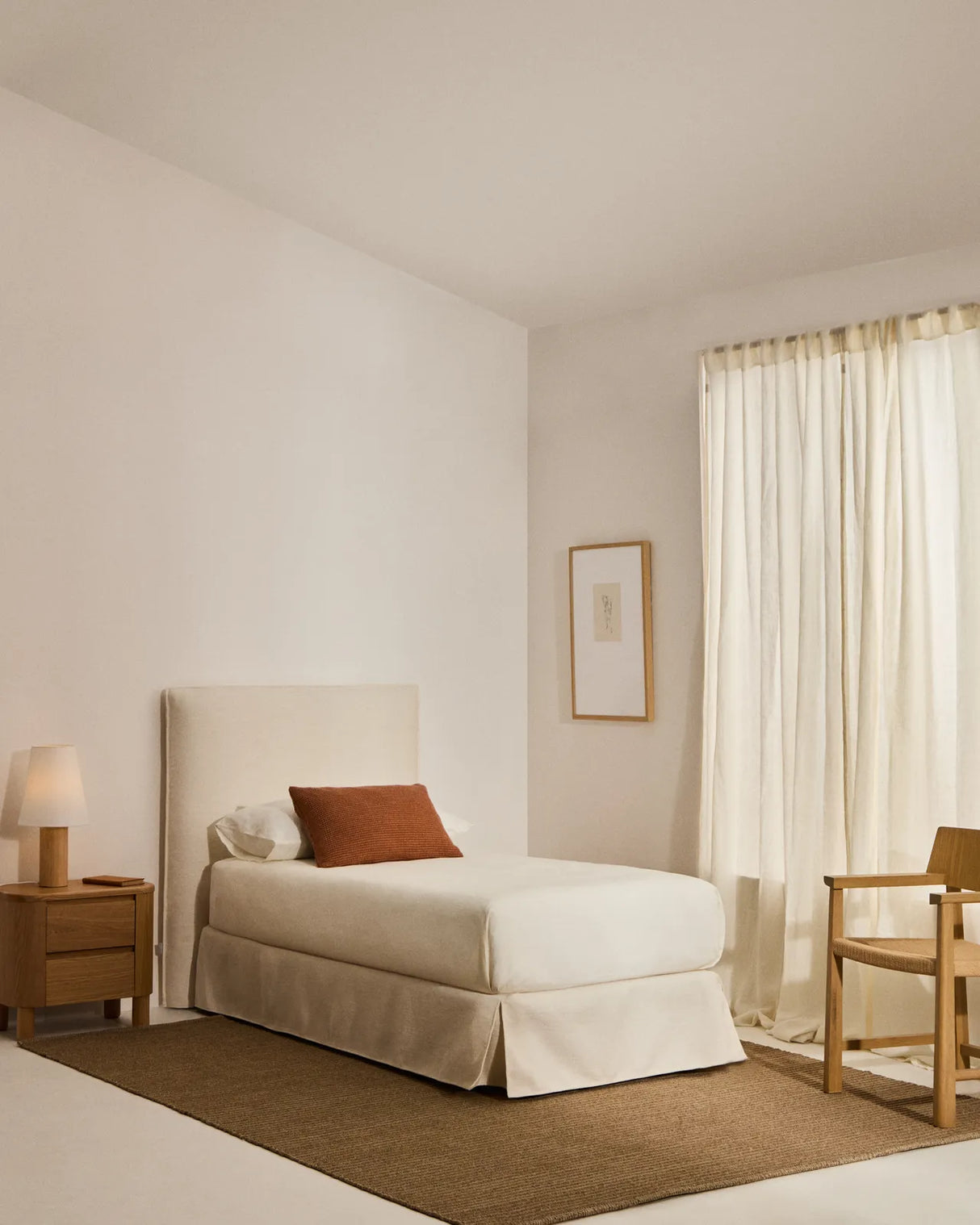 Abziehbares Bett Jaira in weißer Chenille für Matratzengröße 90 x 200 cm, FSC Mix Credit von Kave Home – Bild 2