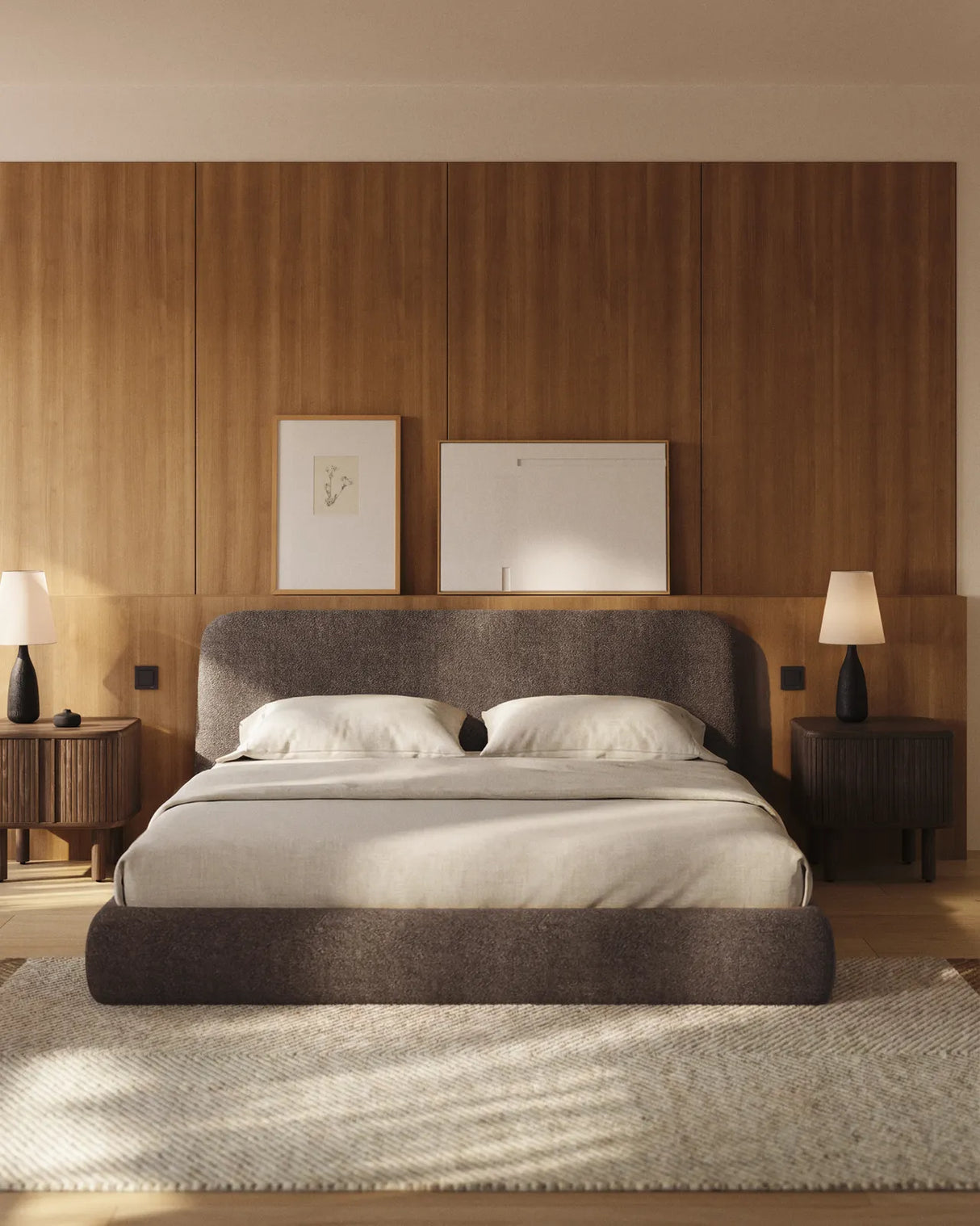 Abziehbares Bett Martina mit Lammfellimitat für Matratzengröße 180 x 200 cm, FSC Mix Credit von Kave Home – Bild 2
