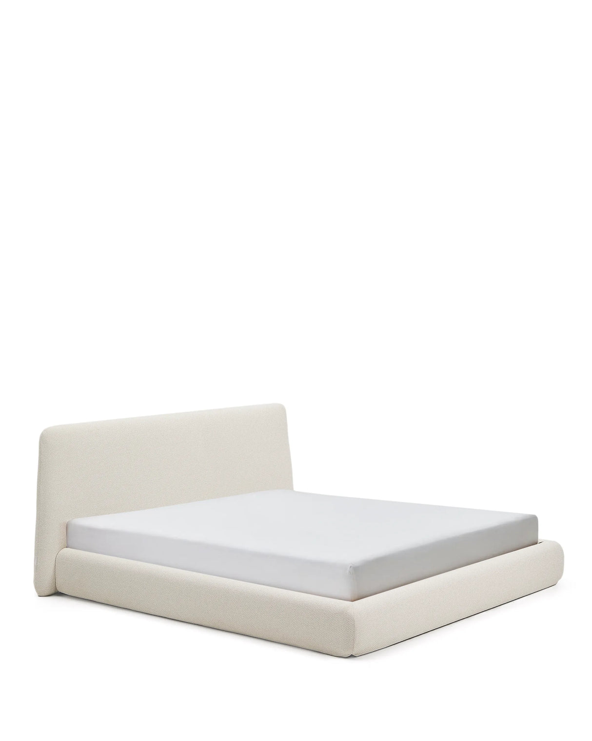 Abziehbares Bett Martina mit ecrufarbener Chenille für Matratzengröße 180 x 200 cm von Kave Home – Produktbild 1