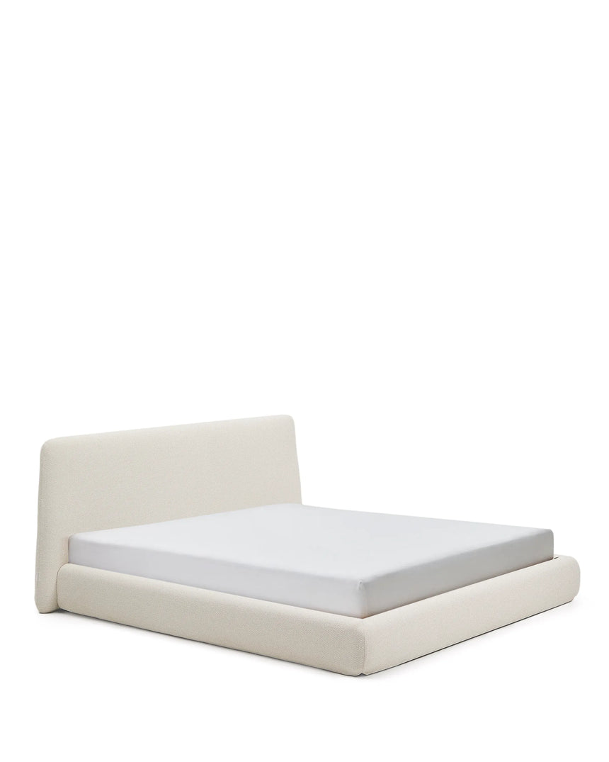 Abziehbares Bett Martina mit ecrufarbener Chenille für Matratzengröße 180 x 200 cm von Kave Home – Produktbild 1