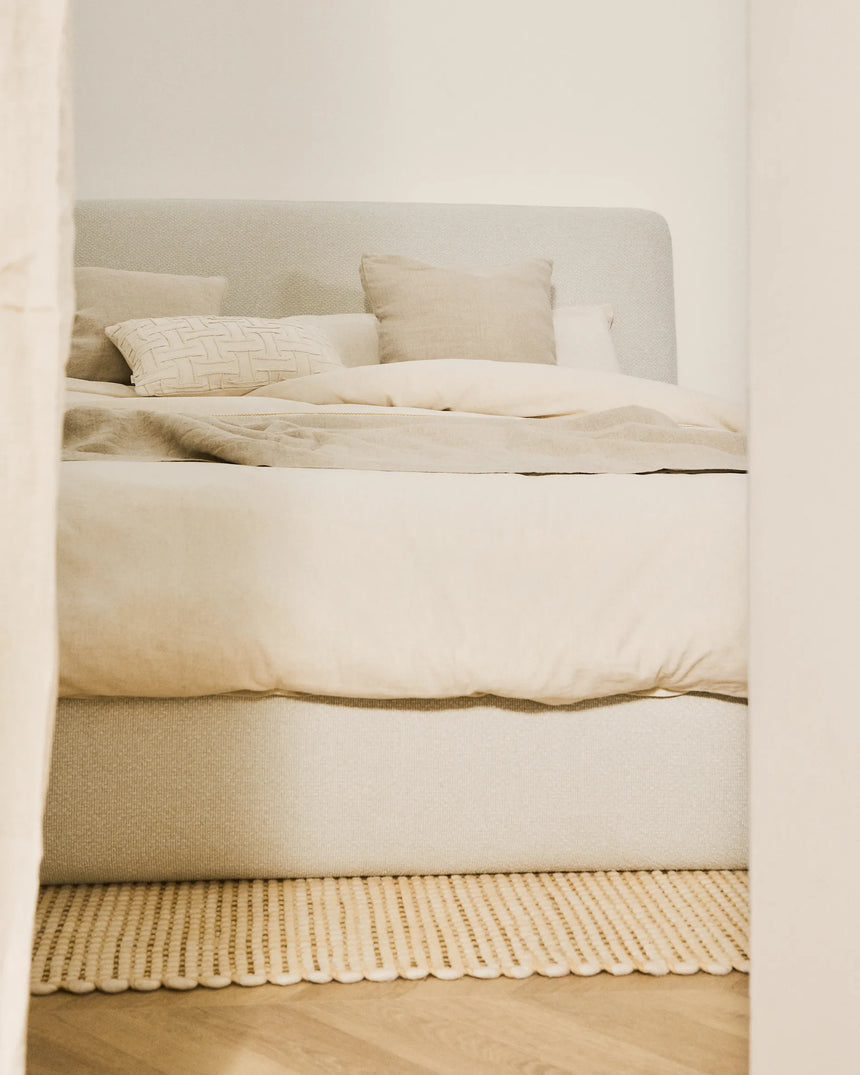 Abziehbares Bett Martina mit ecrufarbener Chenille für Matratzengröße 180 x 200 cm von Kave Home – Produktbild 2
