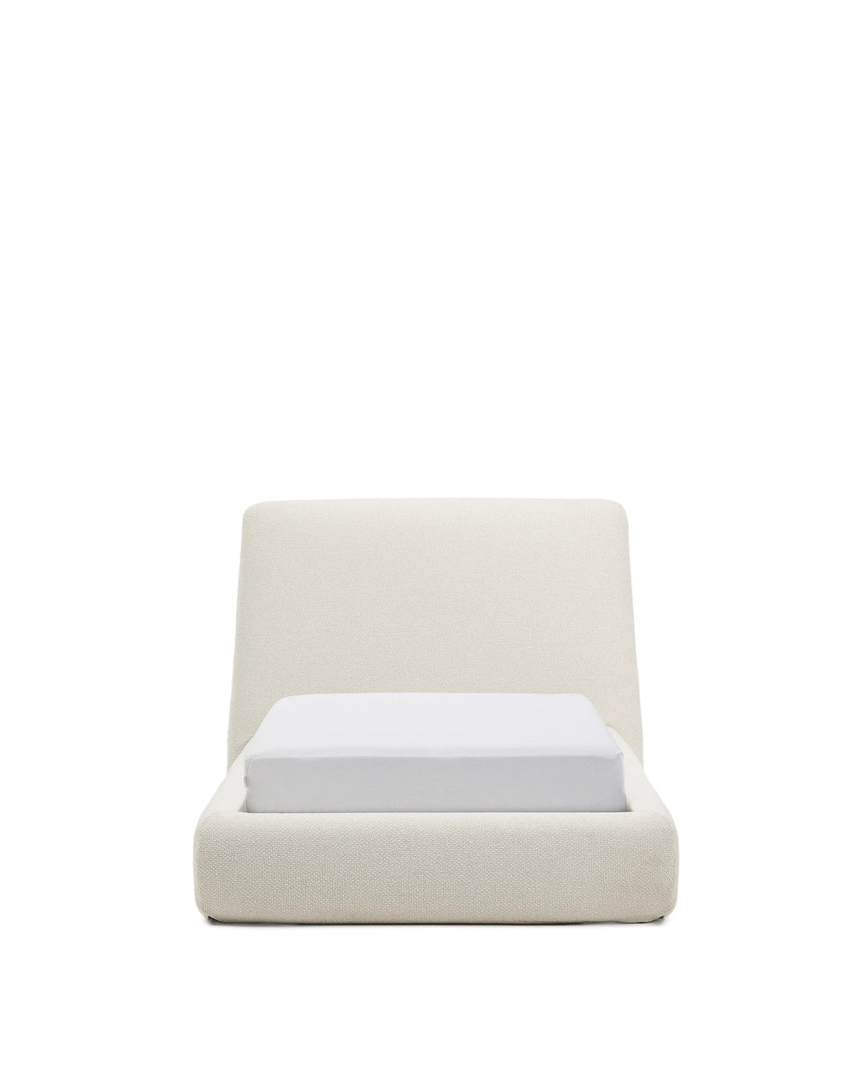 Abziehbares Bett Martina mit ecrufarbener Chenille für Matratzengröße 90 x 200 cm von Kave Home – Produktbild 1