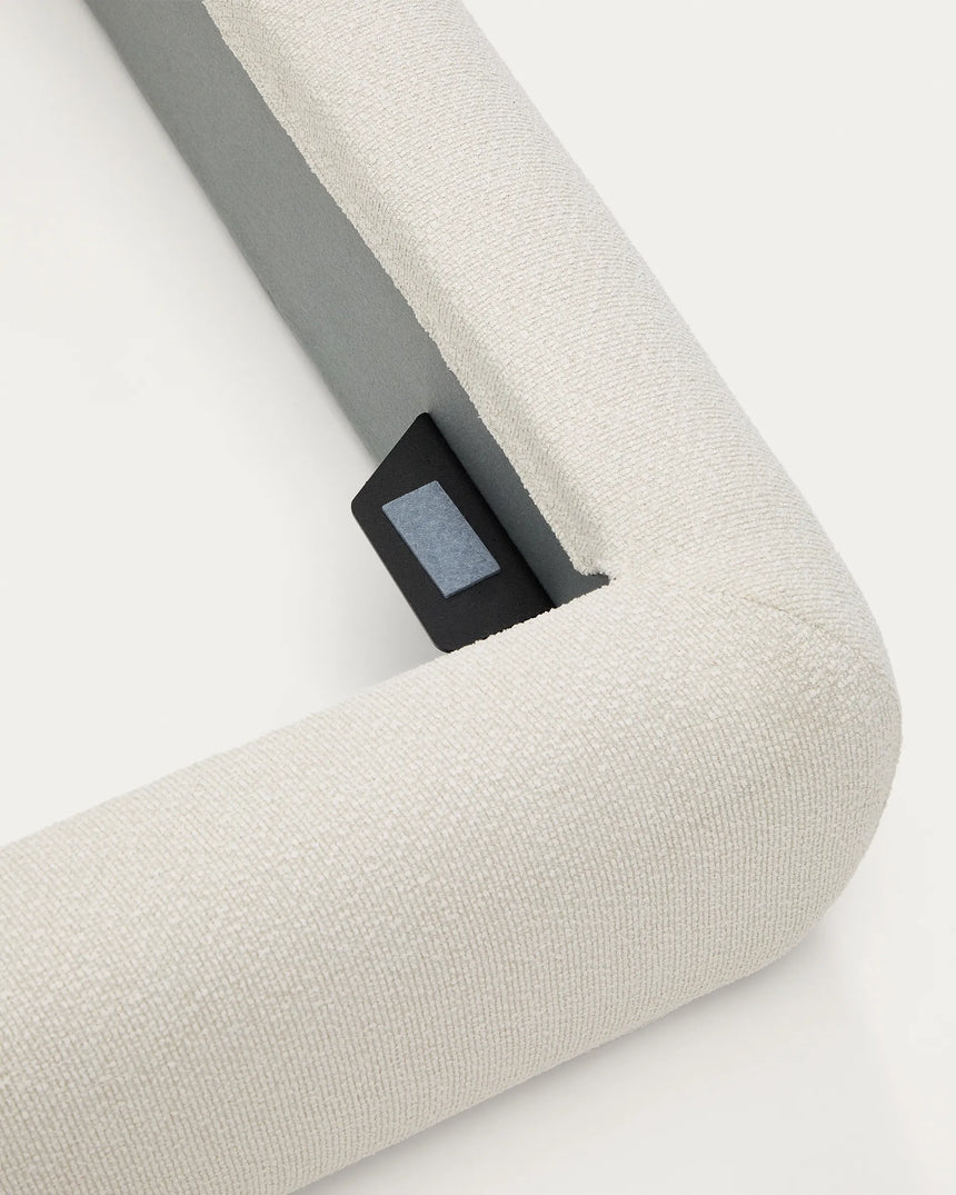 Abziehbares Bett Martina mit ecrufarbener Chenille für Matratzengröße 90 x 200 cm von Kave Home – Produktbild 13