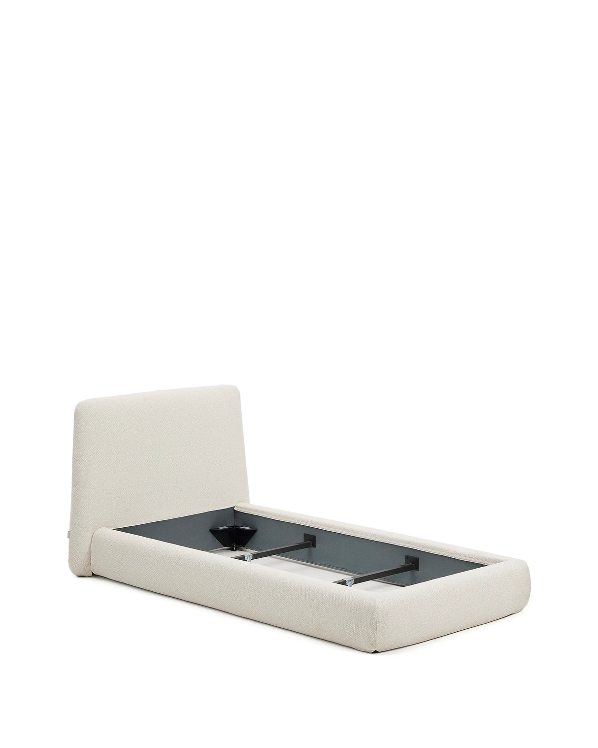 Abziehbares Bett Martina mit ecrufarbener Chenille für Matratzengröße 90 x 200 cm von Kave Home – Produktbild 7