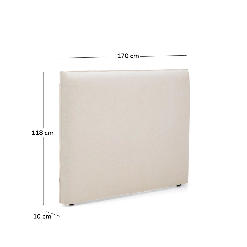 Abziehbares Bettkopfteil Jaira in weißer Chenille für Betten bis 150 cm, FSC Mix Credit von Kave Home – Bild 3