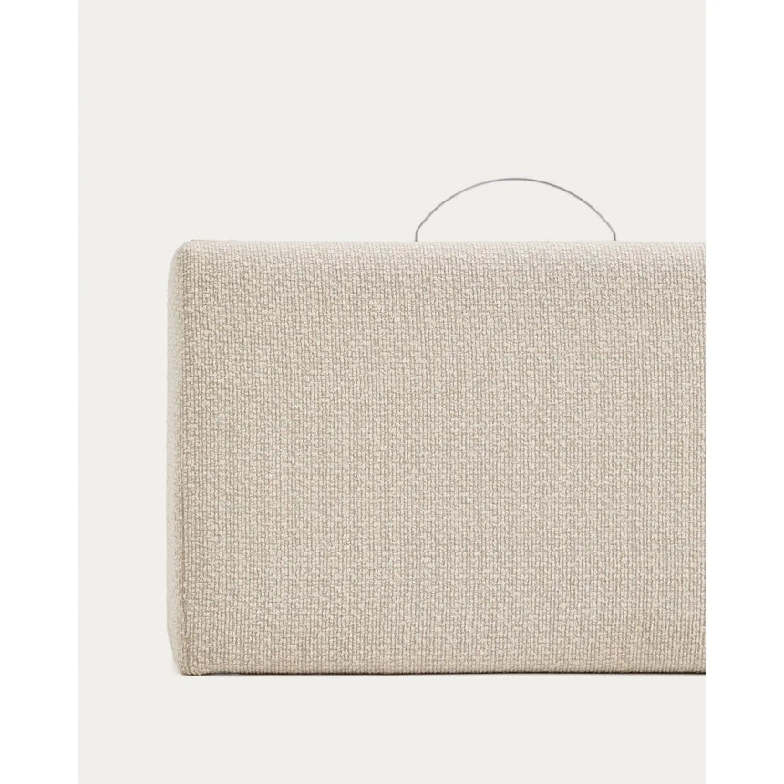 Abziehbares, aufklappbares Bett mit Stauraum Nelzi für Matratzengröße 150 x 200 cm in ecrufarbener Chenille, 100 % FSC von Kave Home – Produktbild 12