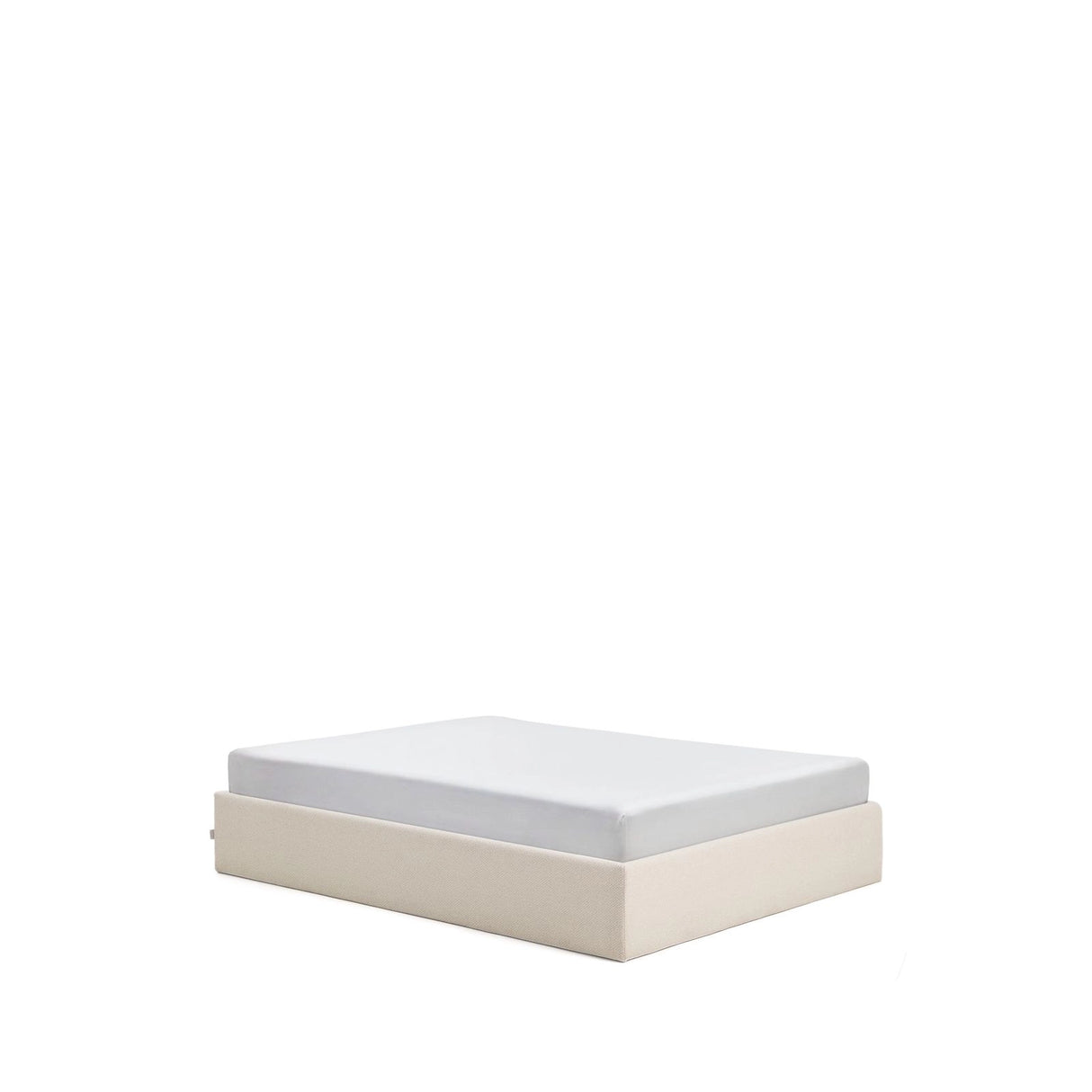 Abziehbares, aufklappbares Bett mit Stauraum Nelzi für Matratzengröße 160 x 200 cm in ecrufarbener Chenille, 100 % FSC von Kave Home – Produktbild 10