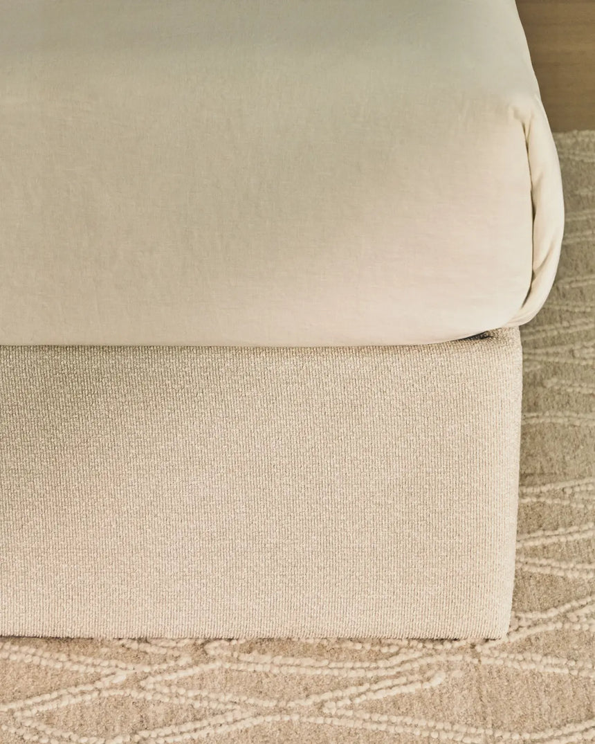 Abziehbares, aufklappbares Bett mit Stauraum Nelzi für Matratzengröße 160 x 200 cm in ecrufarbener Chenille, 100 % FSC von Kave Home – Produktbild 8