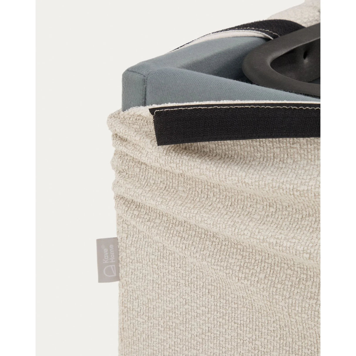 Abziehbares, seitlich aufklappbares Bett mit Stauraum Nelzi für Matratzengröße 90 x 200 cm in ecrufarbener Chenille, 100 % FSC von Kave Home – Produktbild 10