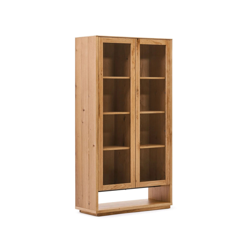 Alguema Vitrine aus Eichenfurnier mit natürlichem Finish 100 x 185 cm von Kave Home – Bild 5