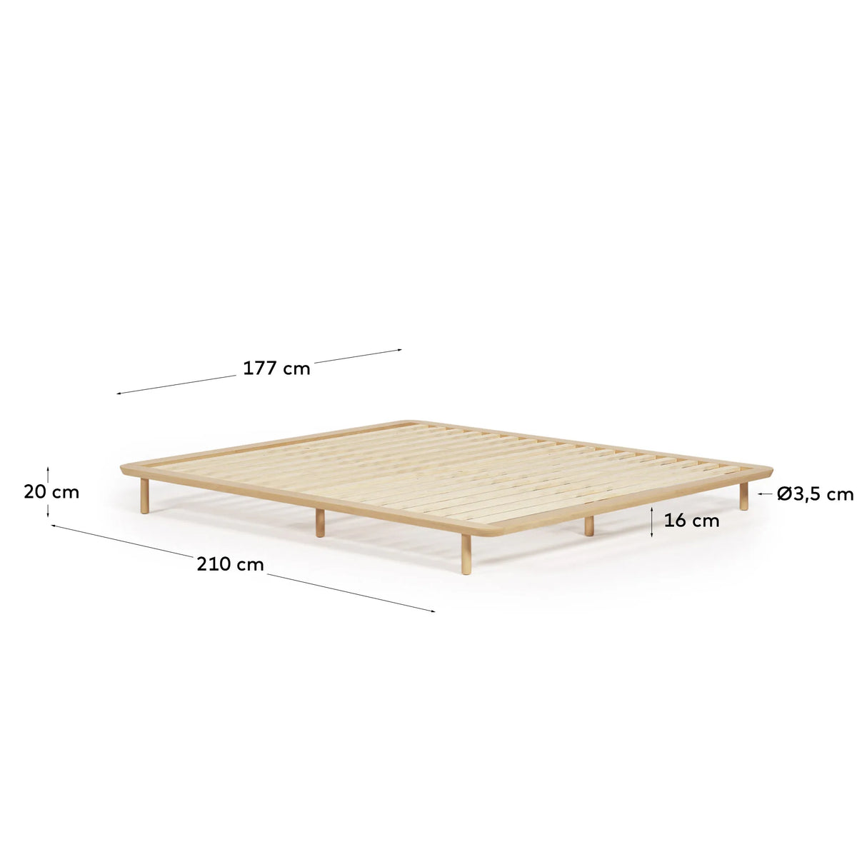 Anielle Bett aus massiver Esche für Matratze von 160 x 200 cm von Kave Home – Produktbild 7