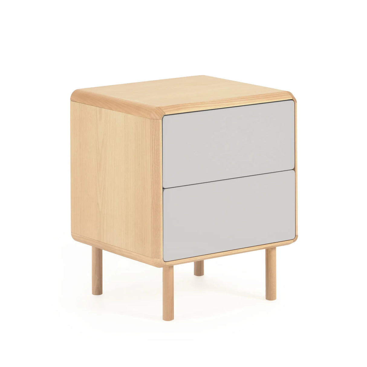 Anielle Nachttisch aus massiver Esche und Eschenfurnier 50 x 58,4 cm von Kave Home – Produktbild 1