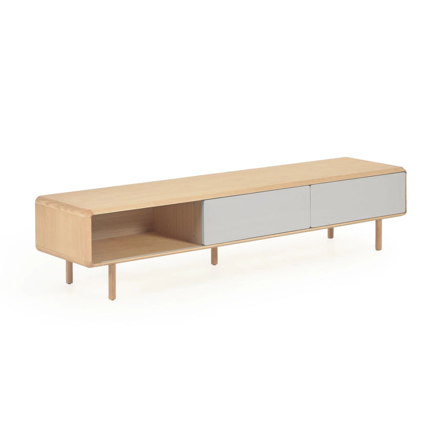 Anielle TV-Schrank 2 Türen massive Esche und Furnier 180 x 41 cm von Kave Home – Bild 7
