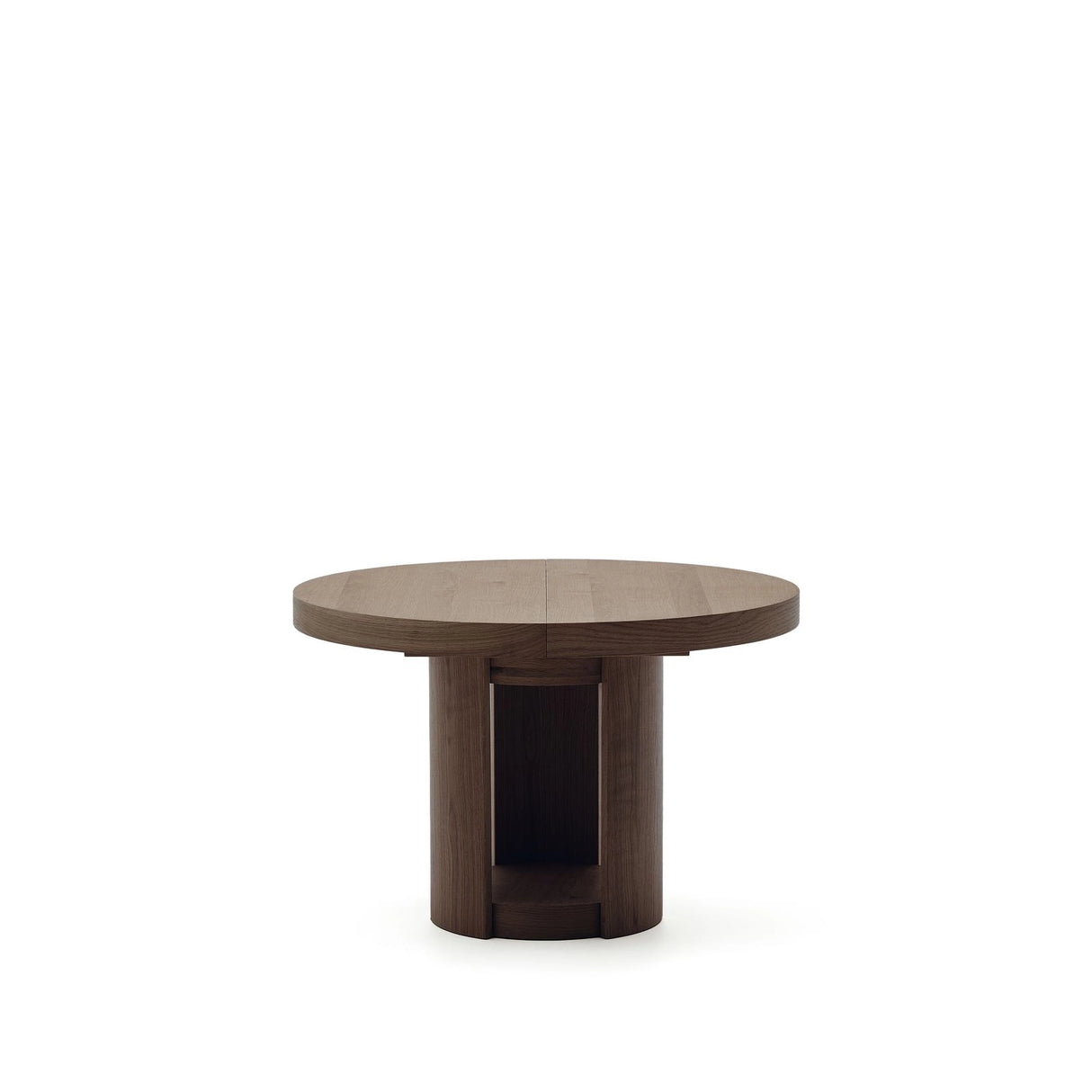 Artis ausziehbarer runder Tisch aus Massivholz und Eichenfurnier mit Walnuss-Finish, FSC 100%, 120 (170) x 80 cm von Kave Home – Bild 6