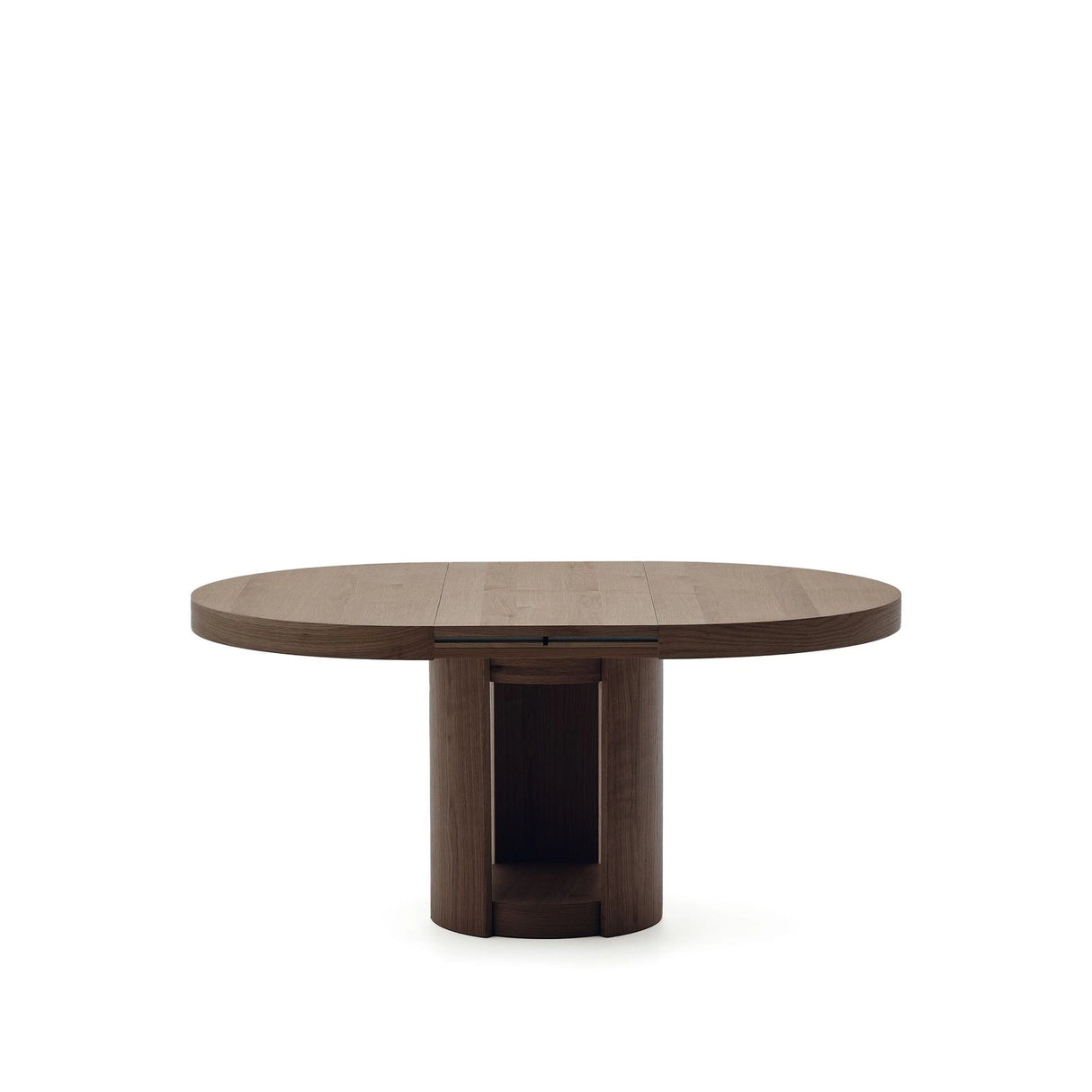 Artis ausziehbarer runder Tisch aus Massivholz und Eichenfurnier mit Walnuss-Finish, FSC 100%, 120 (170) x 80 cm von Kave Home – Bild 7