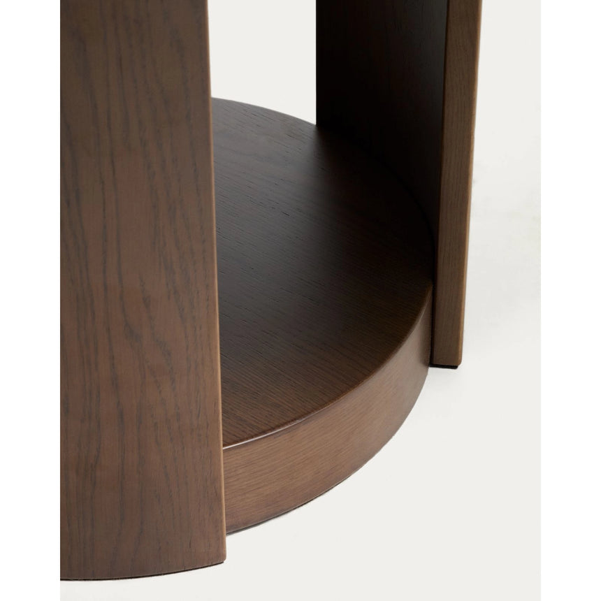 Artis ausziehbarer runder Tisch aus Massivholz und Eichenfurnier mit Walnuss-Finish, FSC 100%, 120 (170) x 80 cm von Kave Home – Bild 9