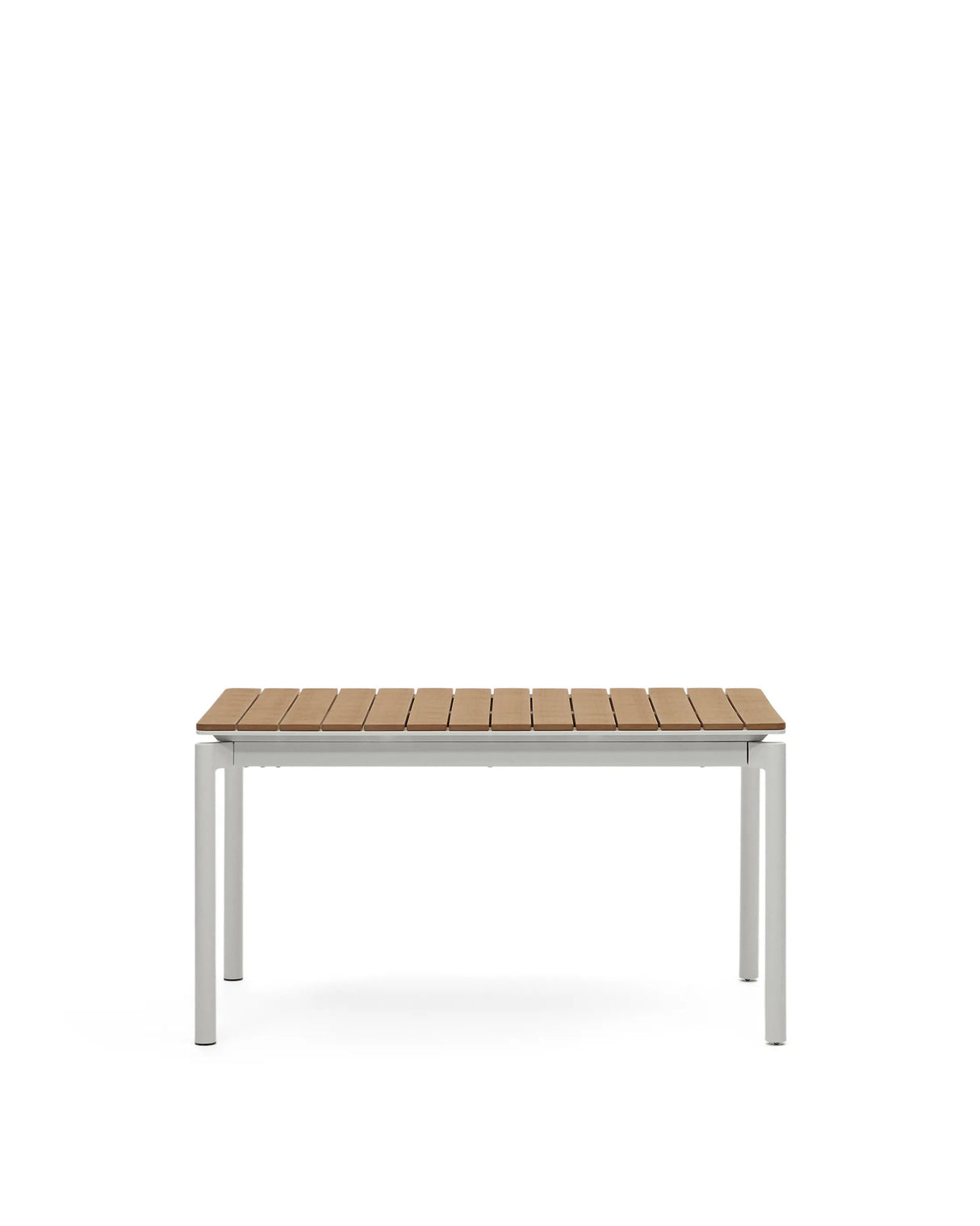 Ausziehbarer Outdoor-Tisch Canyelles aus Polyholz und Aluminium, hellgrau 140 (200) x 90 cm von Kave Home – Produktbild 1