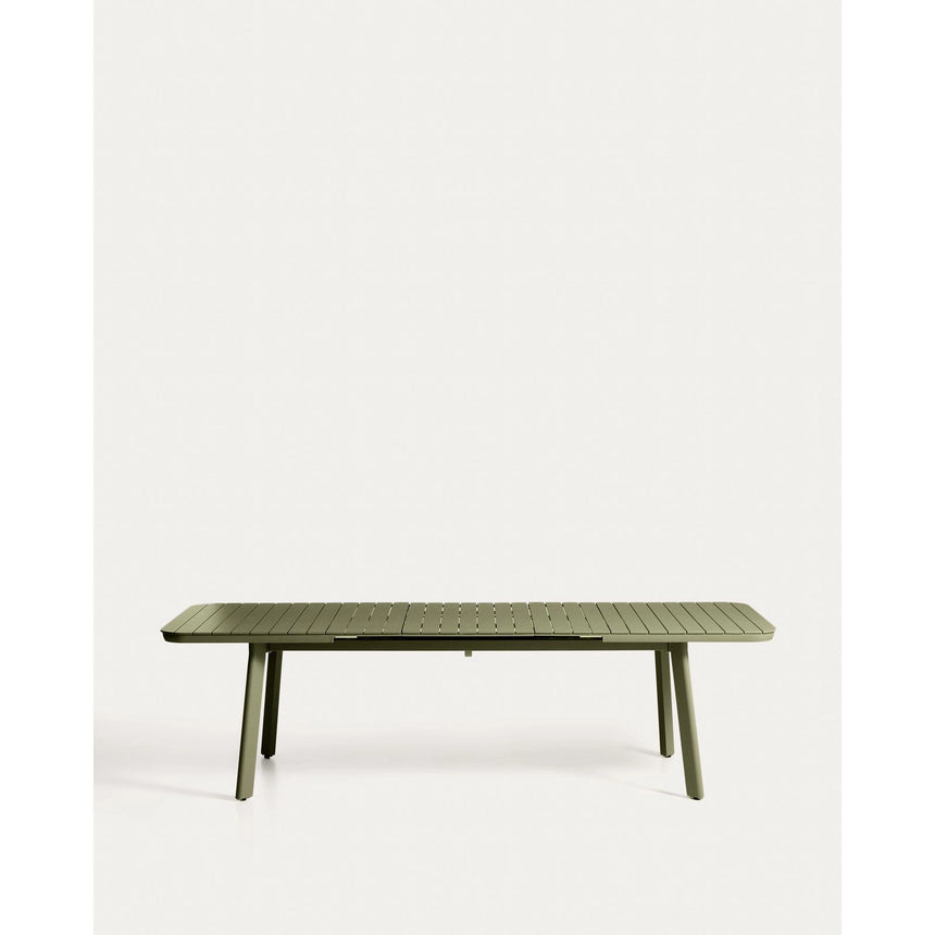 Ausziehbarer Outdoor-Tisch Izola aus Aluminium mit grünem Finish 220 (280) x 100 cm von Kave Home – Bild 6