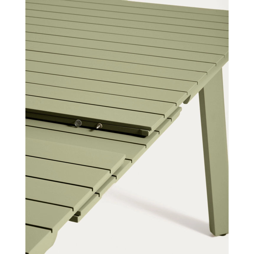 Ausziehbarer Outdoor-Tisch Izola aus Aluminium mit grünem Finish 220 (280) x 100 cm von Kave Home – Bild 9