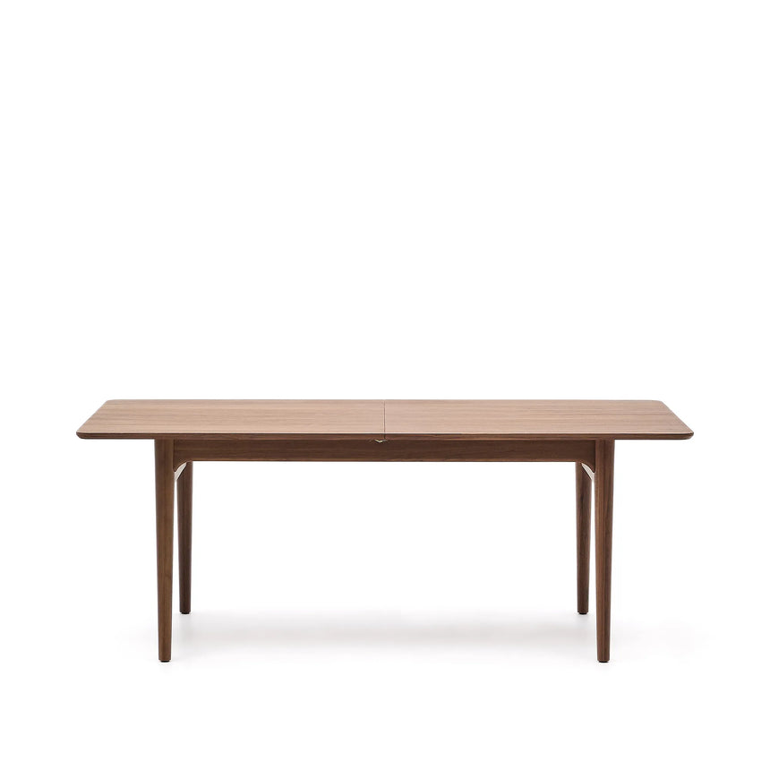 Ausziehbarer Tisch Elan Furnier und massives Nussbaumholz 200 (260) x 100 cm FSC Mix Credit von Kave Home – Produktbild 1